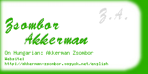 zsombor akkerman business card
